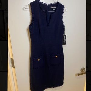 Kyle Lagerfeld Paris Navy dress size 0 NWT